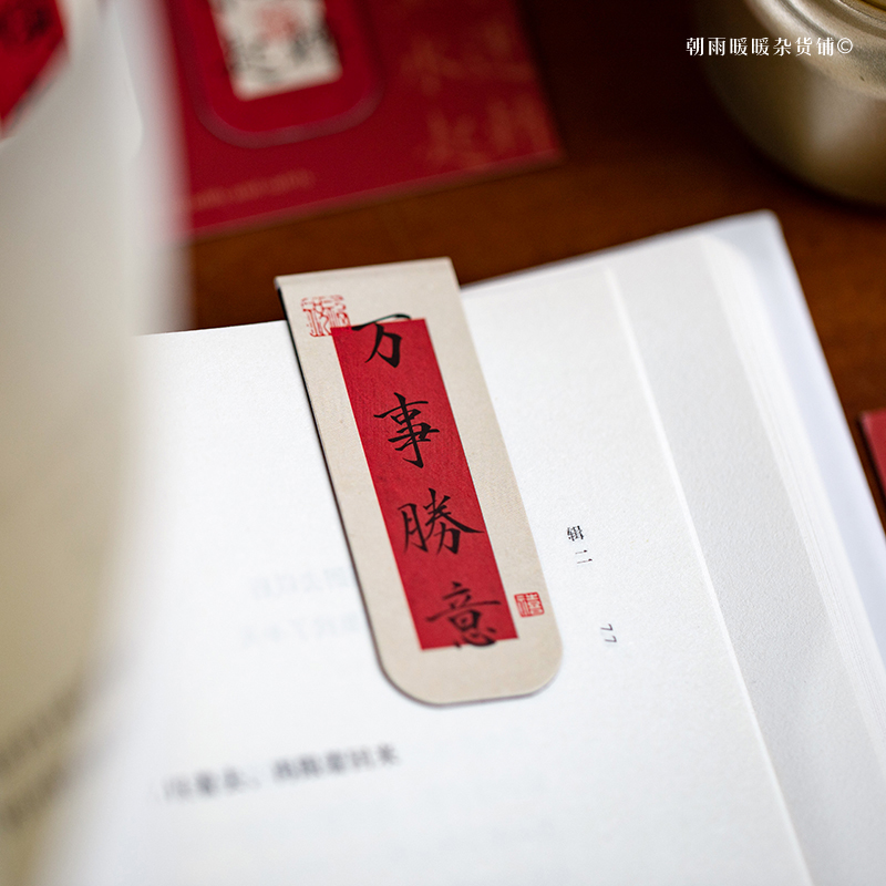 Bookmark Magnetic Clip - Marcador Magnético con Diseño de Lluvia
