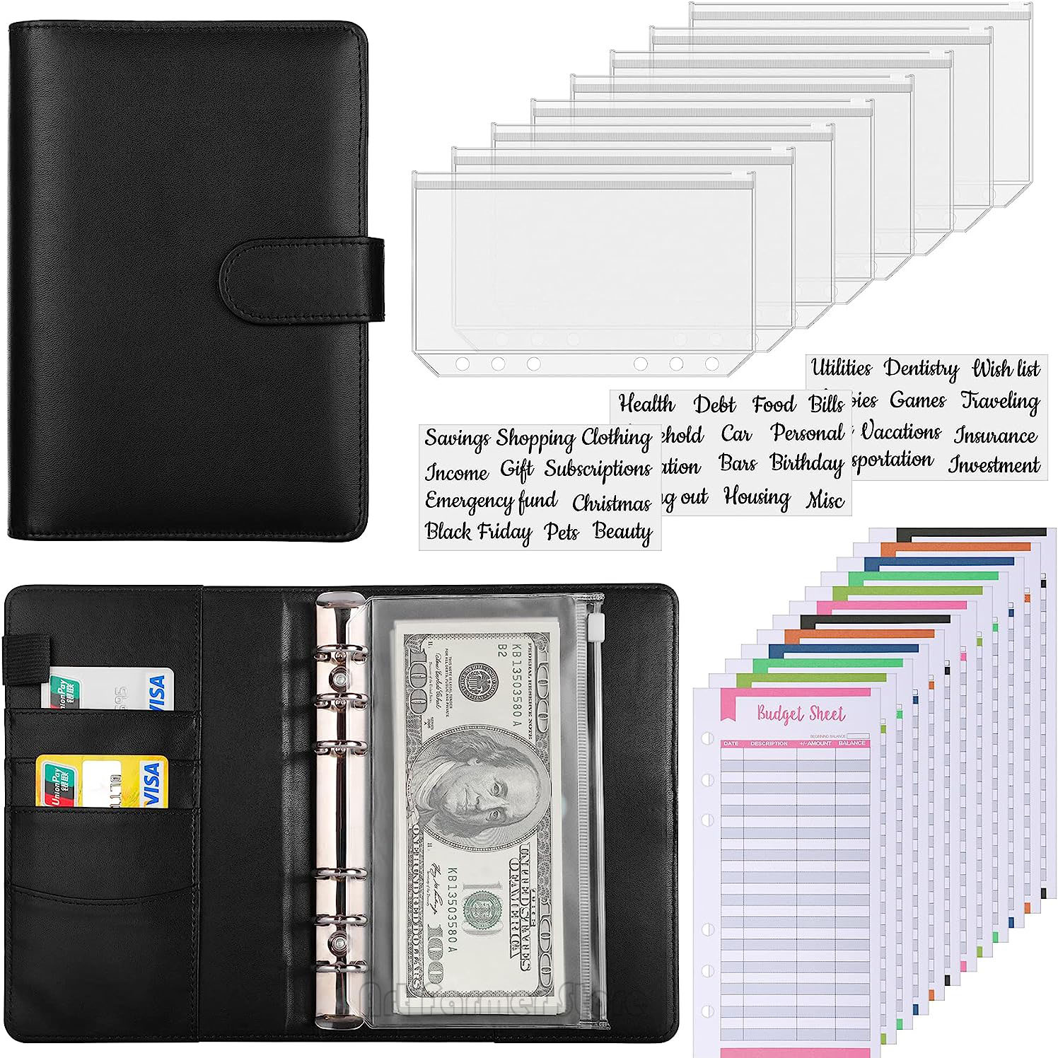 Planner Weekly Budget - Carpeta de presupuesto A6 con sobre