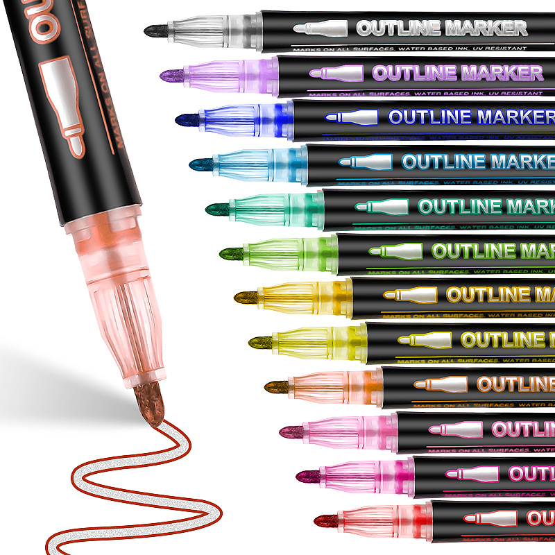 Highlighter Set Pastel - Marcadores de Doble Línea de 8-60