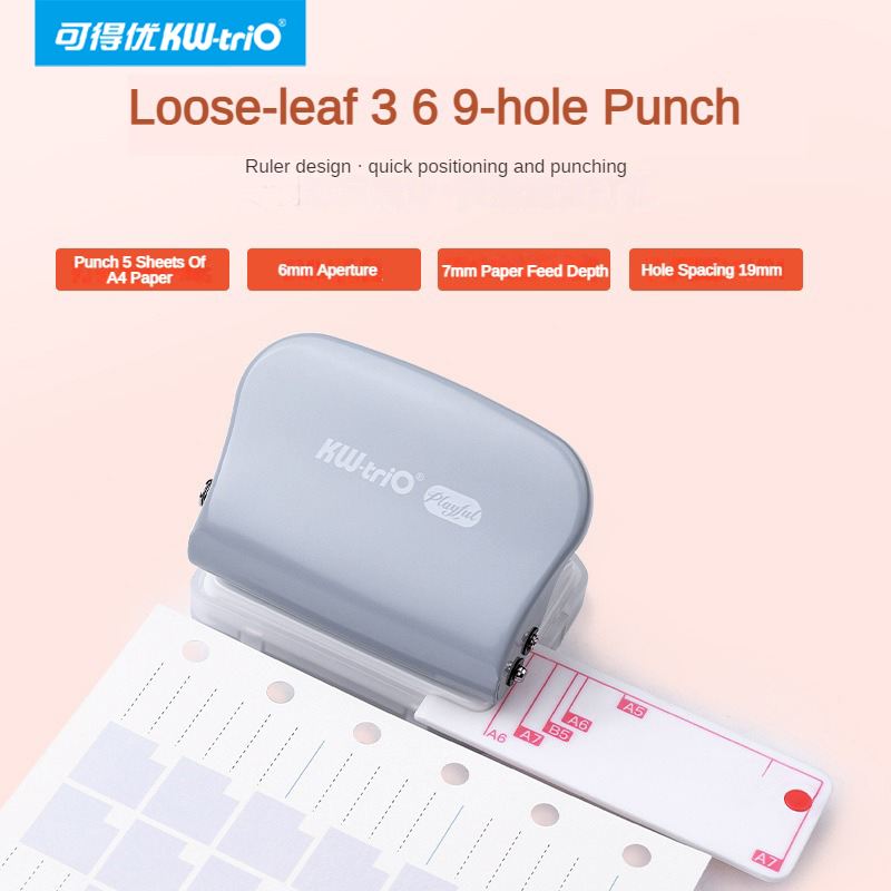 Paper Punch 3 Hole - KW-Trio A5 B5 A6 3 agujeros