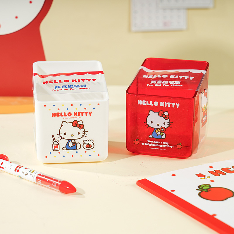 Ideal Stationery & Office Supply - Portalápices compartimentado de Hello Kitty, caja