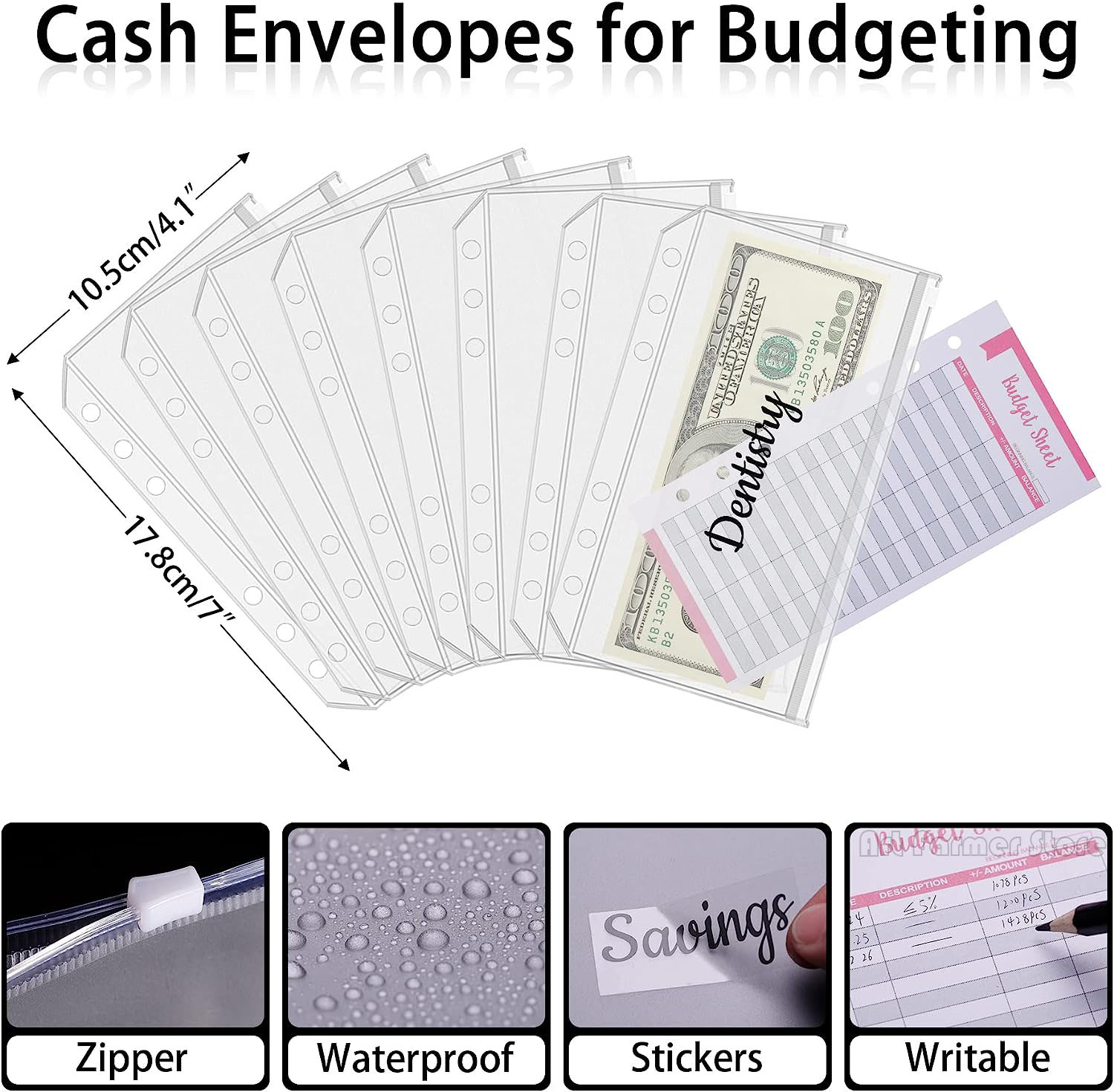 Carpeta de presupuesto A6 con  - Planner Weekly Budget reseña y precio