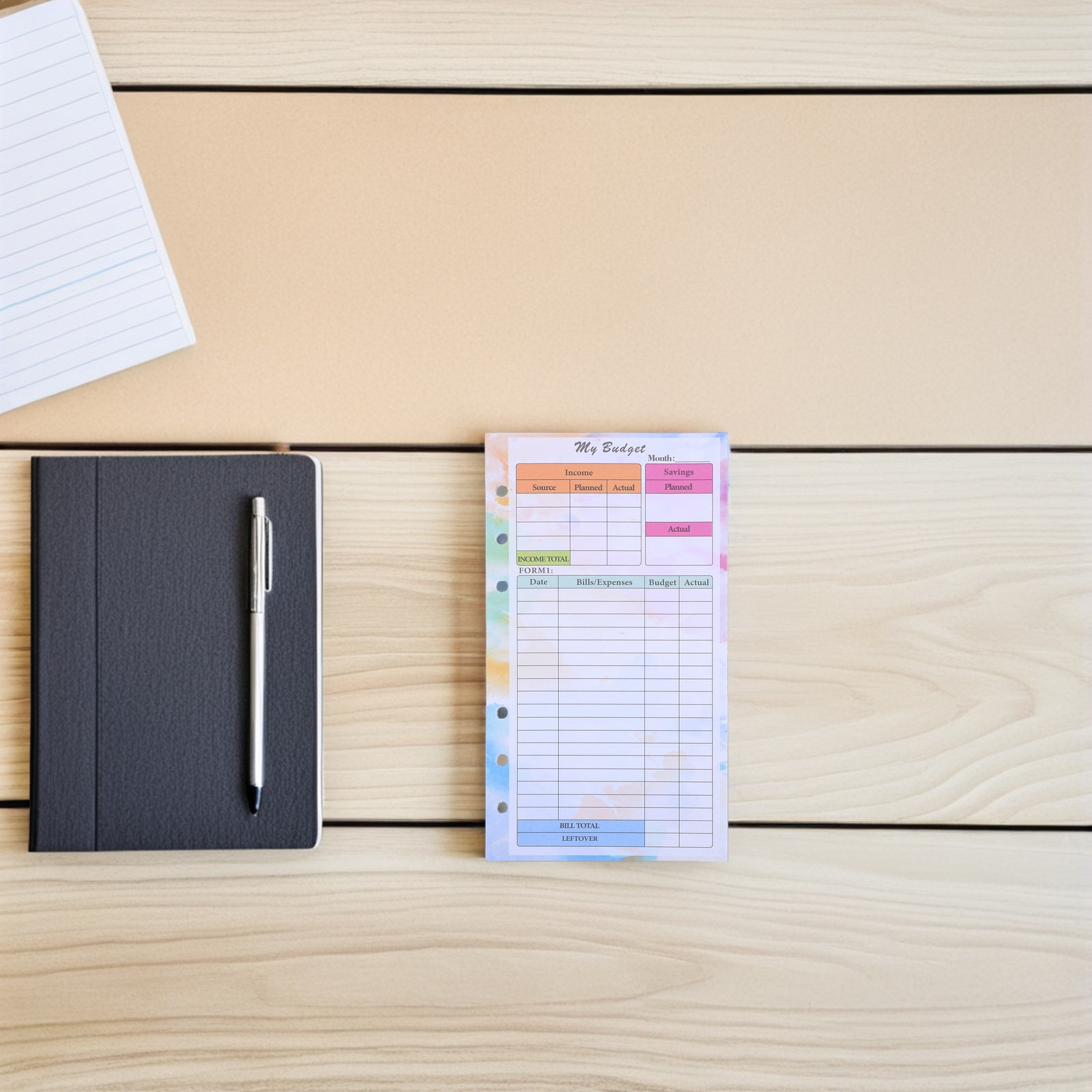 28 Hojas A6 para Planificador, - Planner Weekly Budget reseña y precio
