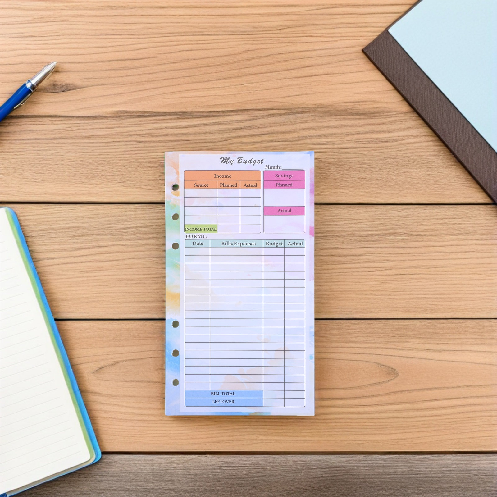 28 Hojas A6 para Planificador, - Planner Weekly Budget reseña y precio