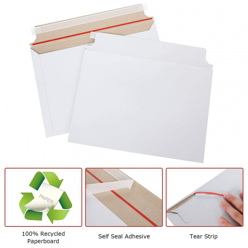 25 Sobres Rígidos Blancos para - Letter Envelope Kraft reseña y precio