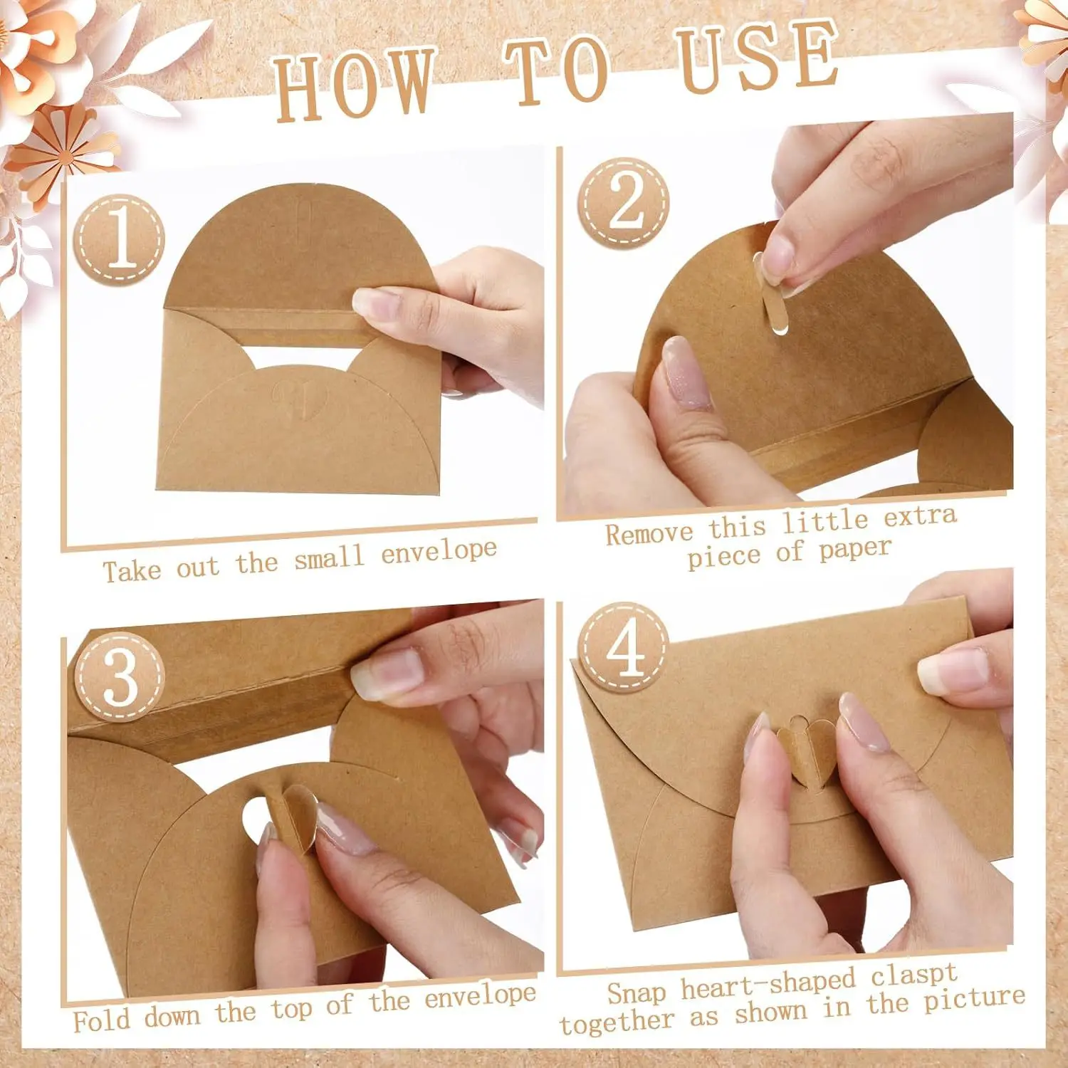 50 unids/lote 10,5X7cm sobre p - Letter Envelope Kraft reseña y precio
