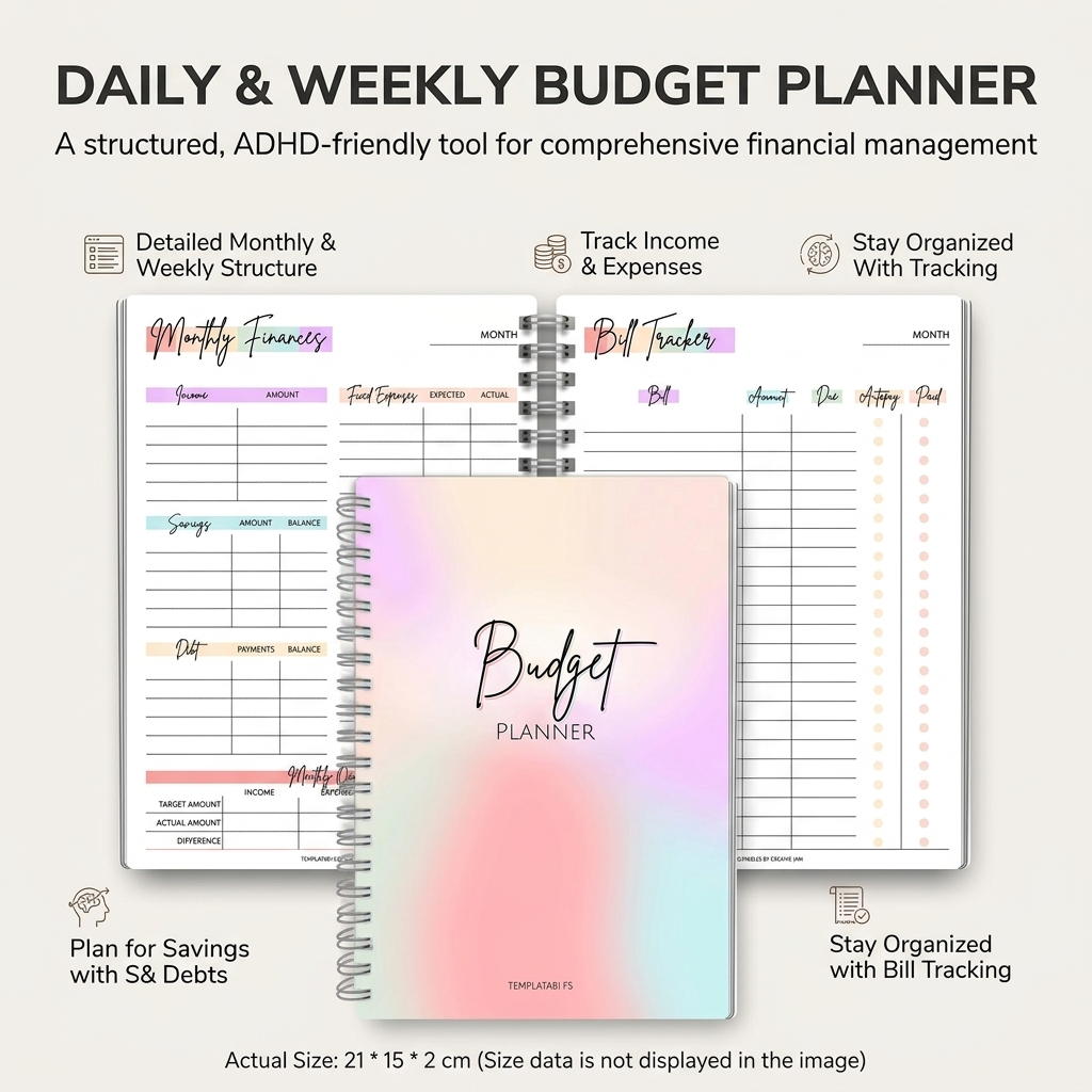 Cuaderno de Ingresos y Gastos  - Planner Weekly Budget reseña y precio