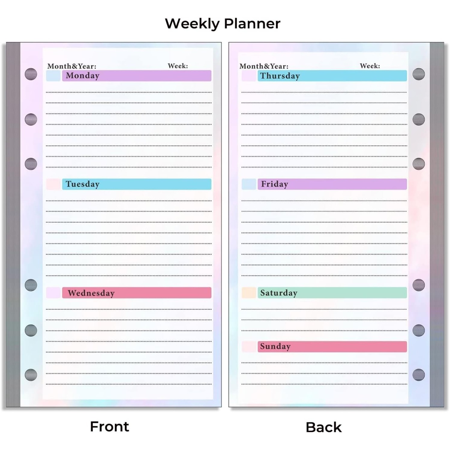 Juego de recambios de carpetas - Planner Weekly Budget reseña y precio