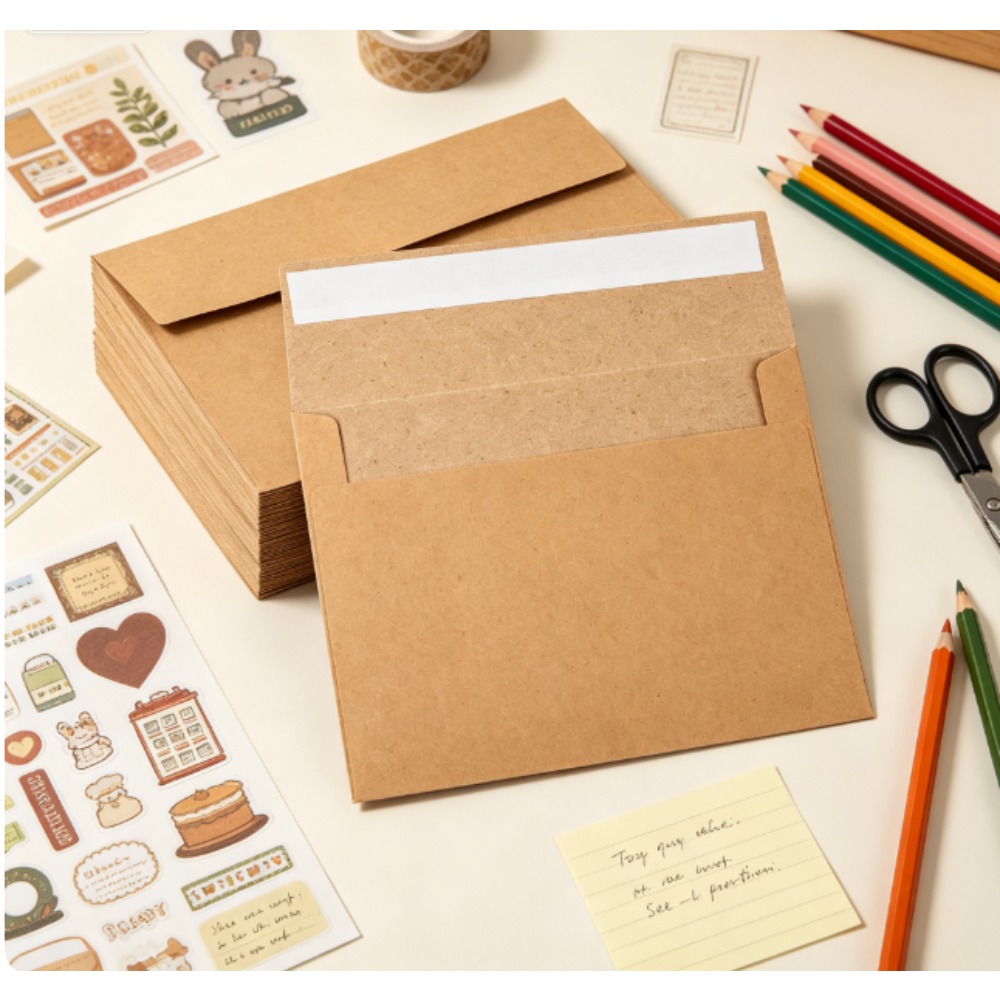 Paquete de 50 sobres de papel  - Letter Envelope Kraft reseña y precio