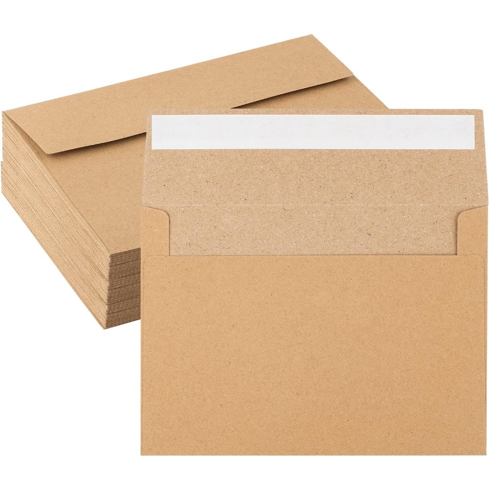 Paquete de 50 sobres de papel  - Letter Envelope Kraft reseña y precio