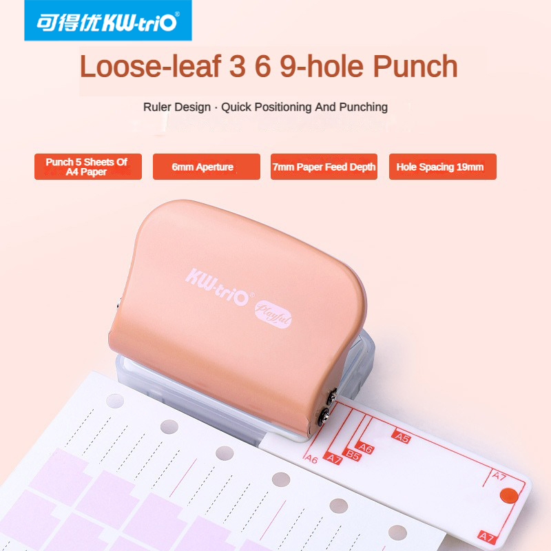 KW-Trio A5 B5 A6 3 agujeros 6  - Paper Punch 3 Hole reseña y precio