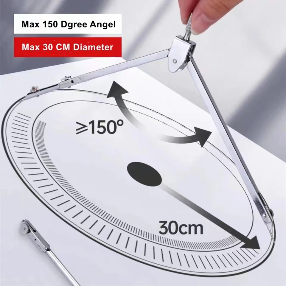 Juego de dibujo de acero inoxi - Compass Geometry Set reseña y precio